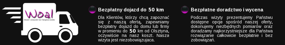 rolety olsztyn dojazd do klienta